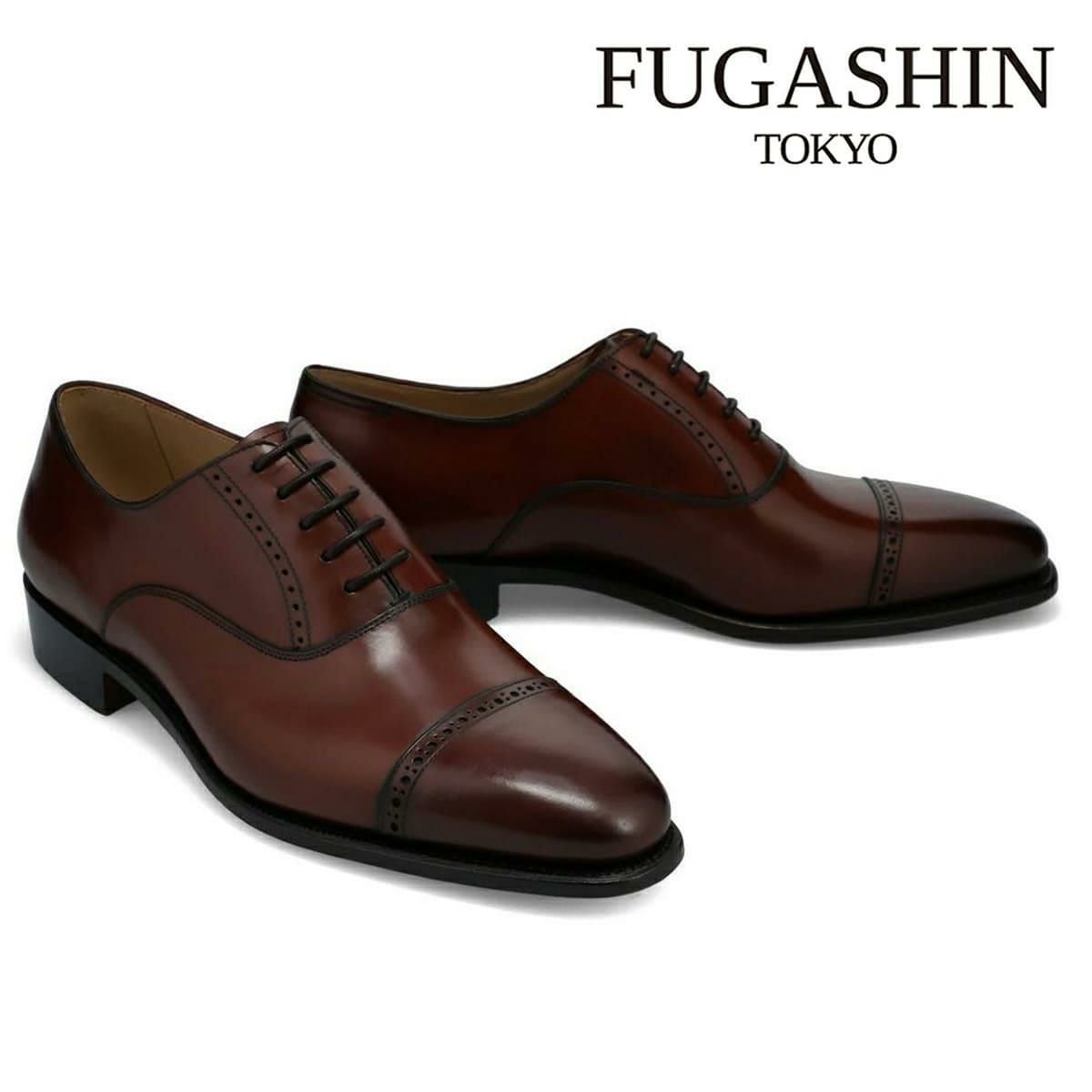 フウガシン メンズ ドレスシューズ パンチドキャップトゥ FUGASHIN