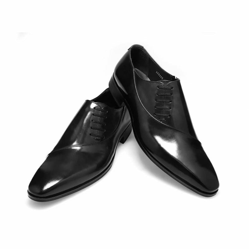 クインクラシコオリジナル 国産ビジネスシューズ サイドレース エラスティック 25005 bk1