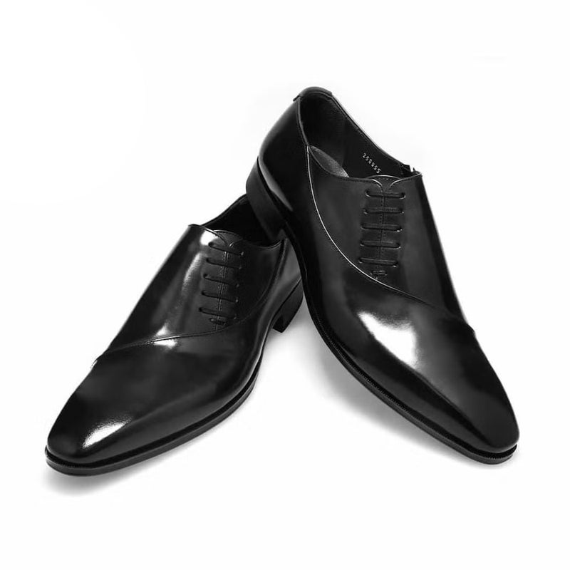 クインクラシコオリジナル 国産ビジネスシューズ サイドレース エラスティック 25005 bk1