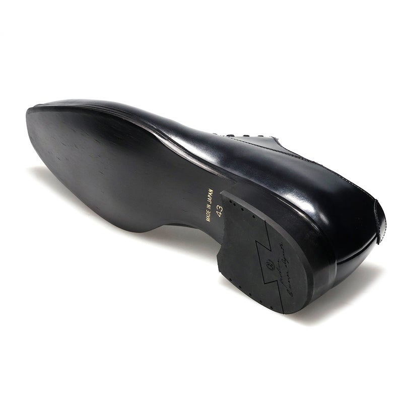 クインクラシコオリジナル 国産ビジネスシューズ サイドレース エラスティック 25005 bk5