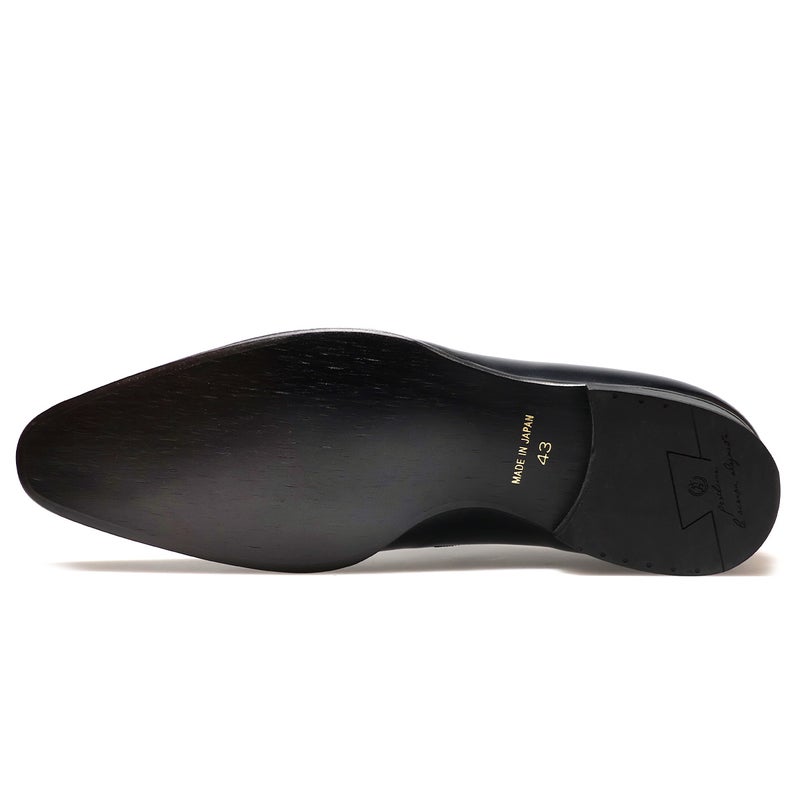 クインクラシコオリジナル 国産ビジネスシューズ サイドレース エラスティック 25005 bk7