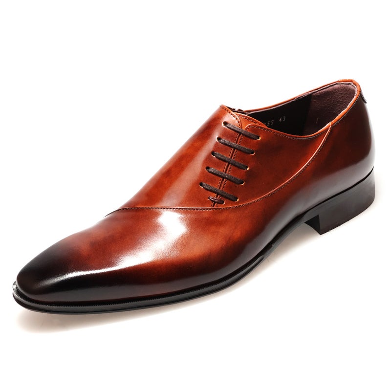 クインクラシコオリジナル 国産ビジネスシューズ サイドレース エラスティック 25005 br3