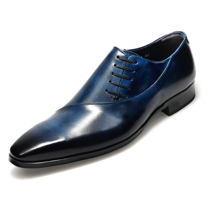 クインクラシコオリジナル 国産ビジネスシューズ サイドレース エラスティック 25005 ネイビー3