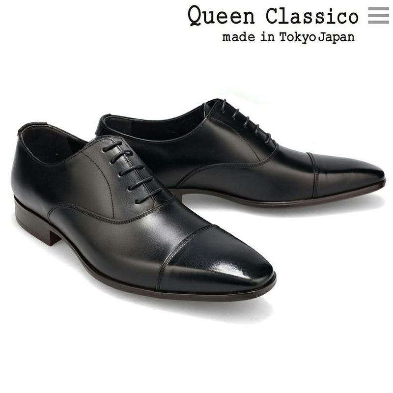 クインクラシコ ストレートチップ キャップトゥ 26001 ブラック