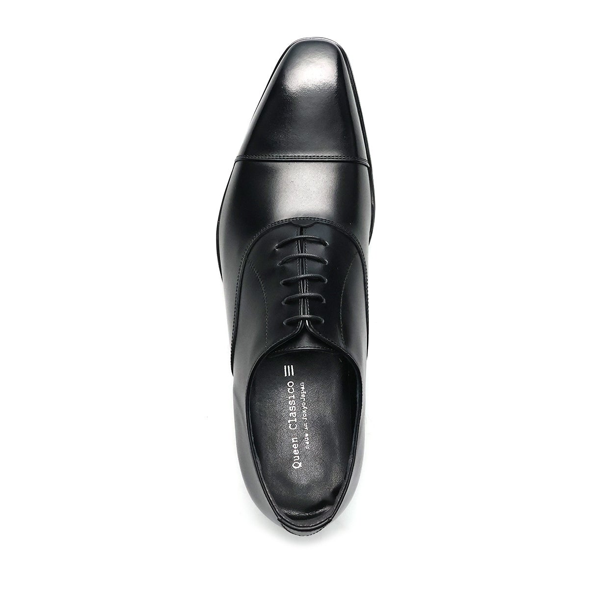 クインクラシコ国産ビジネスシューズ 内羽根ストレートチップ ブラック 1