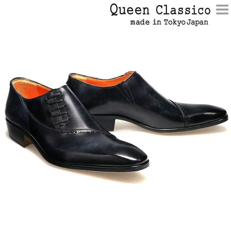 クインクラシコ サイドレース ドレスシューズ 17003 ブラック 4