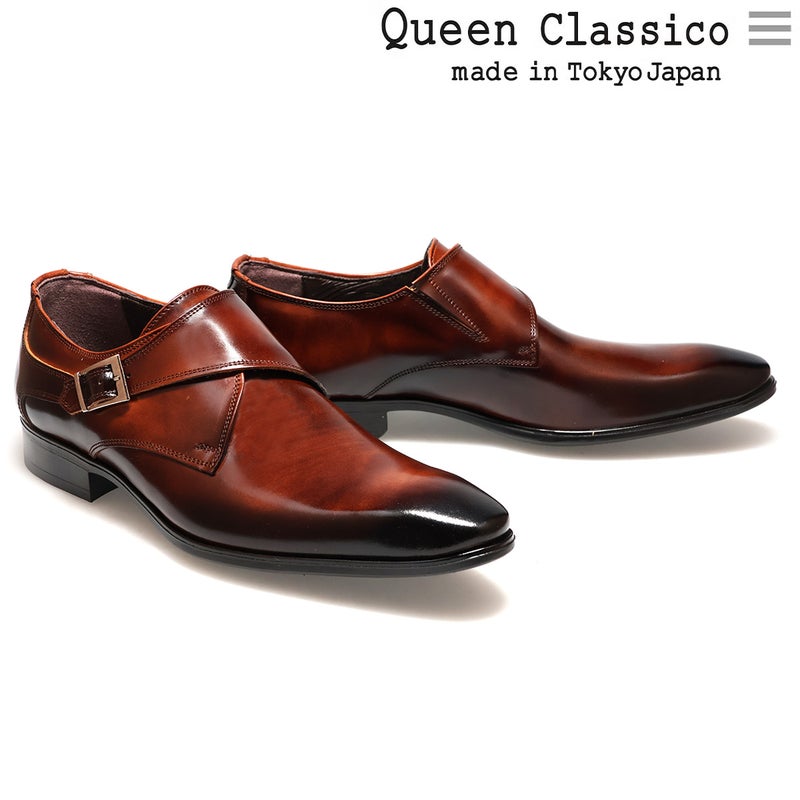 クインクラシコ シングルモンクストラップ 34003snt ブラック ブラウン 4