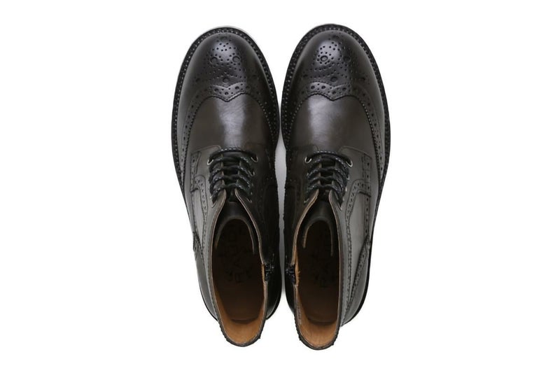 ラウディ メンズ ウィングチップブーツ ブラック 7