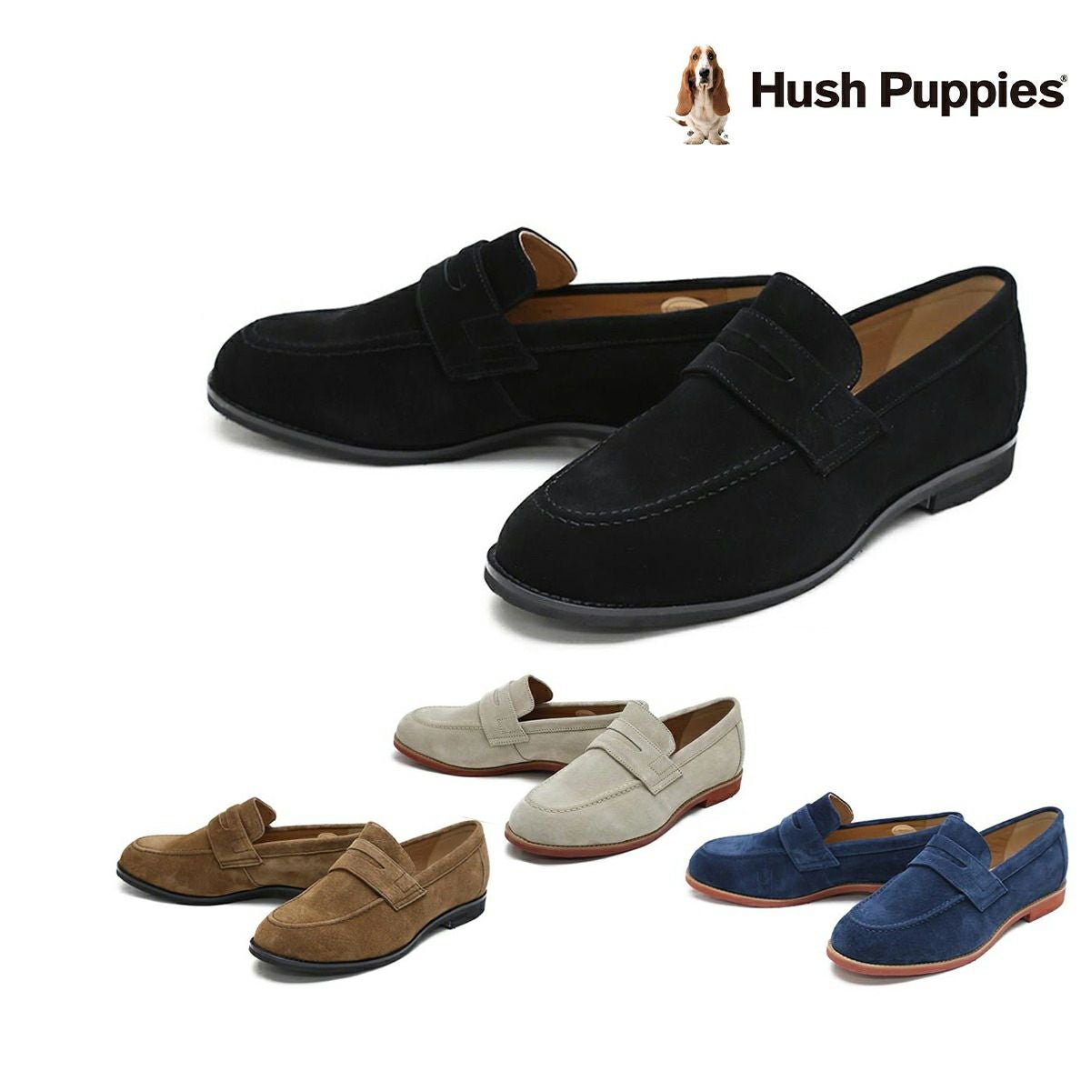 ハッシュパピー レディース スエードローファー Hush Puppies l-2381t