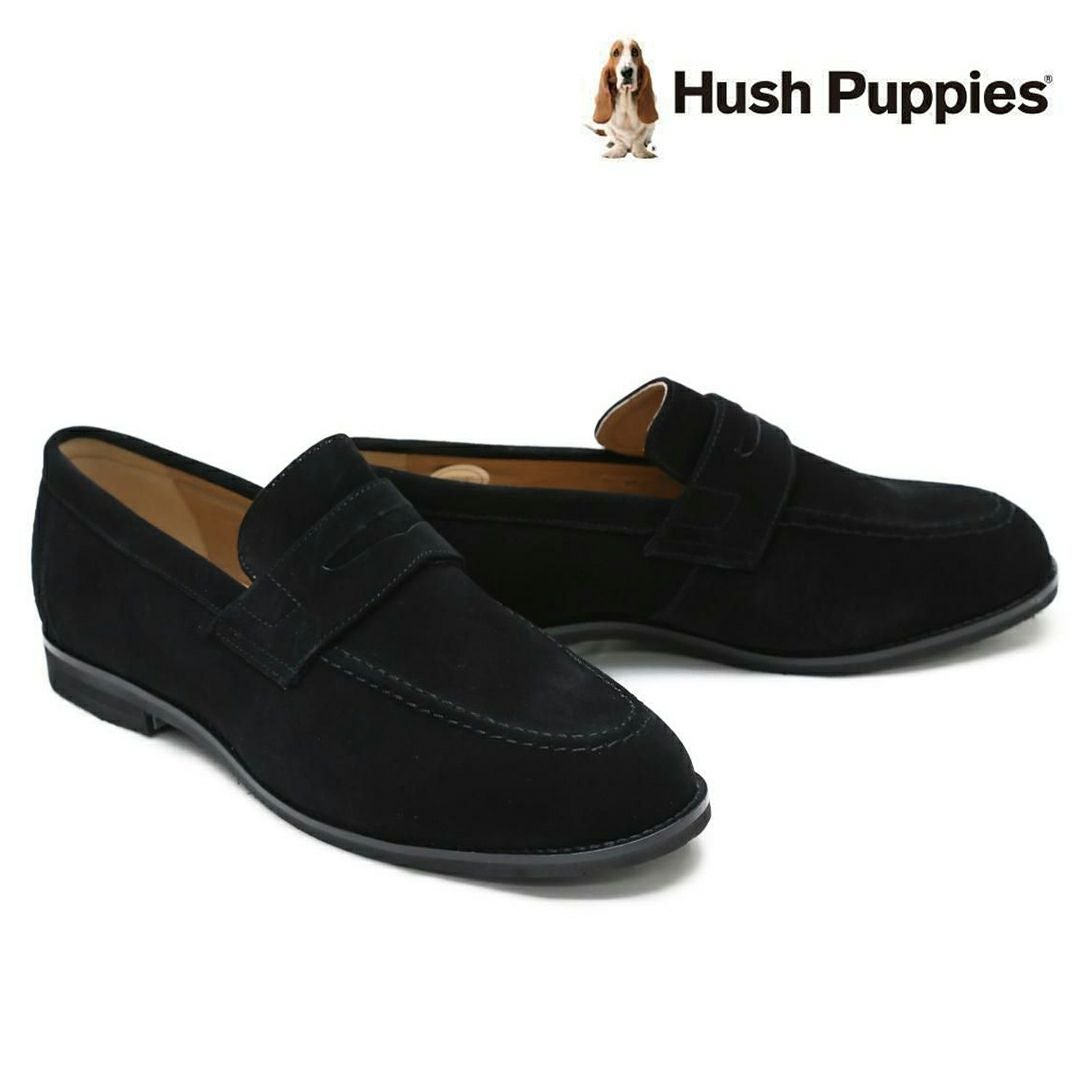 ハッシュパピー　ローファー　パンプス　黒 ハッシュパピー レディース スエードローファー Hush Puppies l-2381t