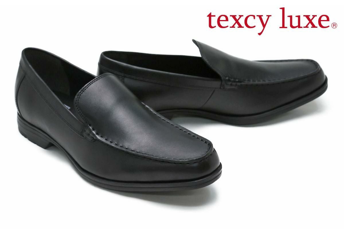 テクシーリュクス / texcy luxe バンプローファー TU-7015 ブラック の
