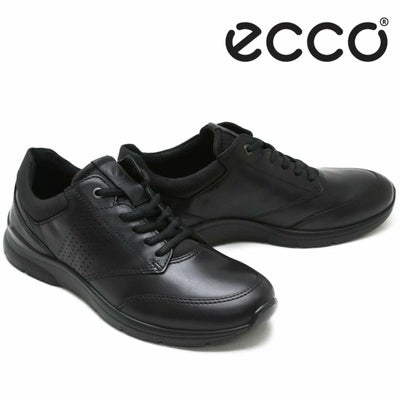美品 ecco エコー レザー スリッポン ゴアテックス 黒 ブラック 26cm 
