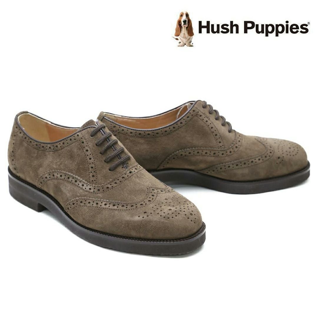 ハッシュパピー メンズ ウイングチップ m-121tdbr ダークブラウン 2