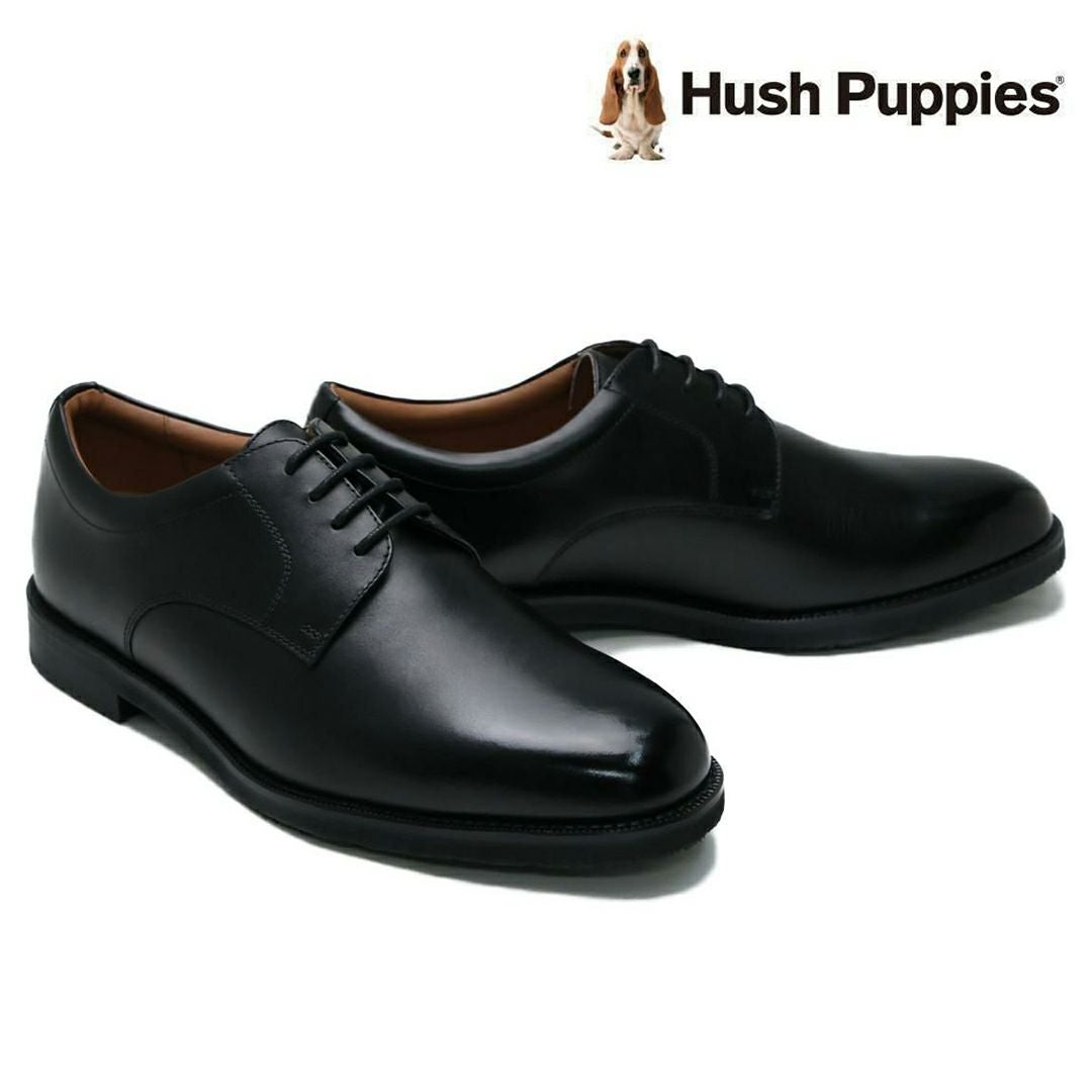 ハッシュパピー メンズ 外羽根プレーントゥ m-0247natbk ブラック