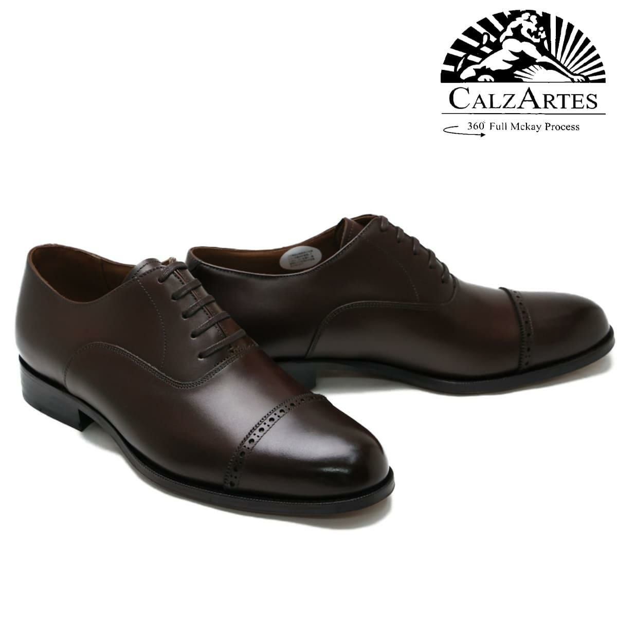 カルサーテス メンズ ドレスシューズ パンチドキャップトゥ CALZARTES