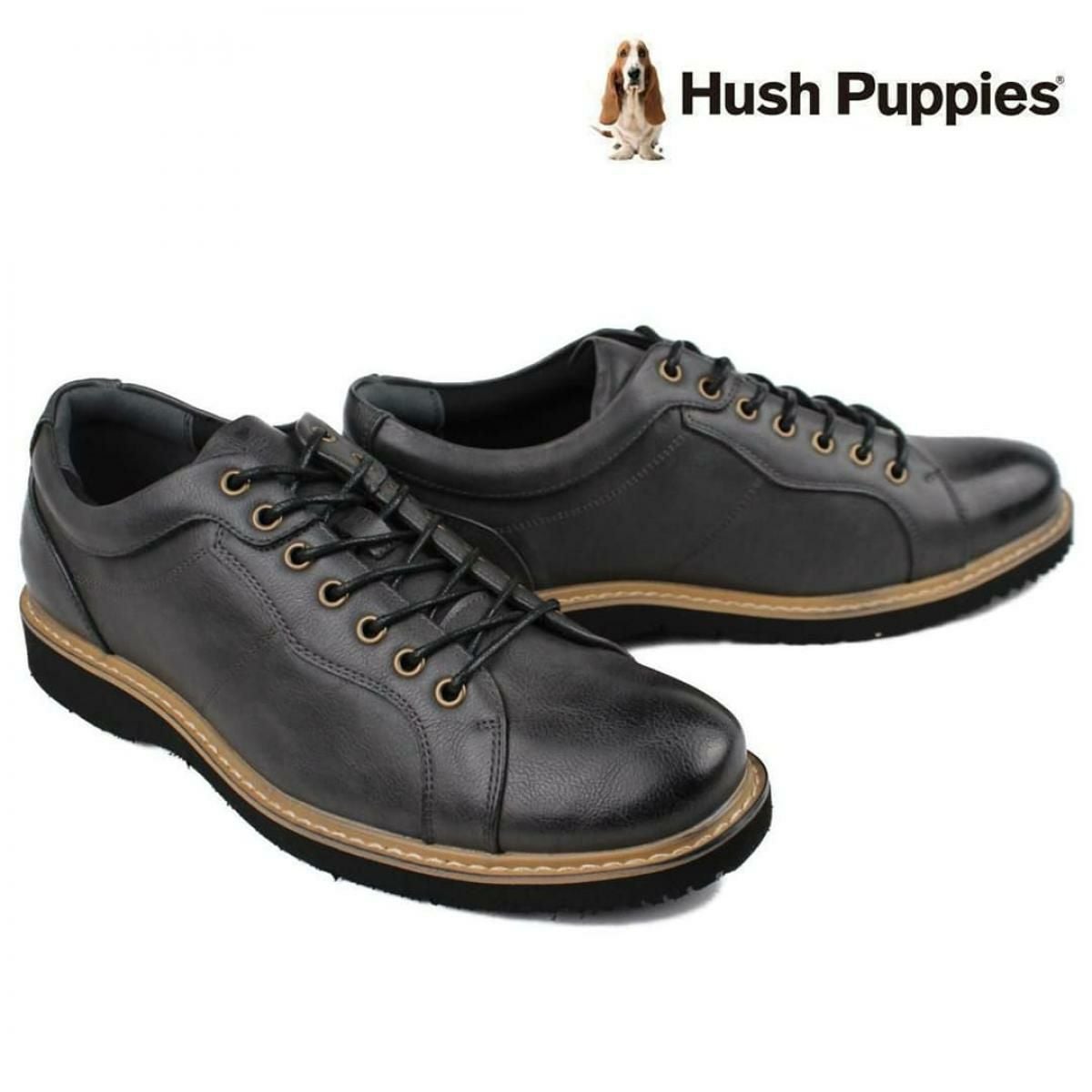 ハッシュパピー メンズ 外羽根プレーン m-7120tibk ブラック 4