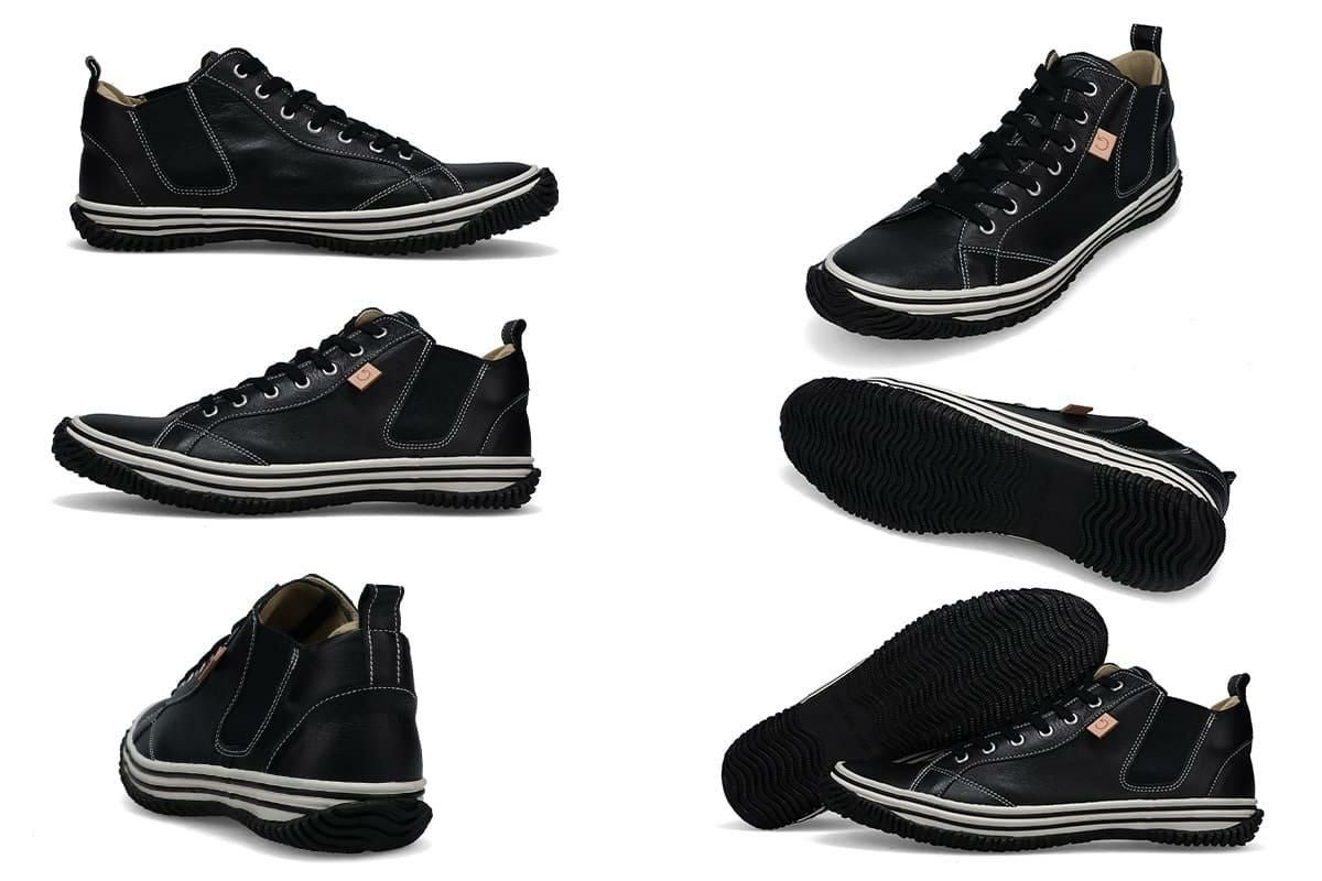 スピングル メンズ スニーカー Spingle サイドゴアミッドカット 国産(日本製) 