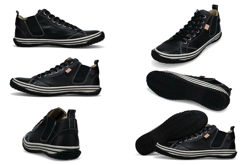 スピングル メンズ スニーカー Spingle サイドゴアミッドカット 国産(日本製) 