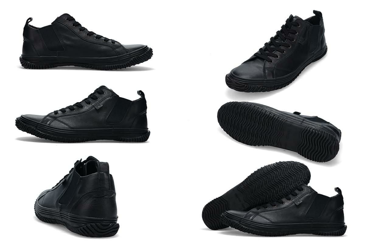 スピングル メンズ スニーカー Spingle サイドゴアミッドカット 国産(日本製) 