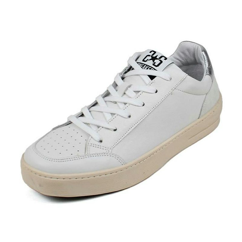 ツースター レディース レザースニーカー ホワイト シルバー 5