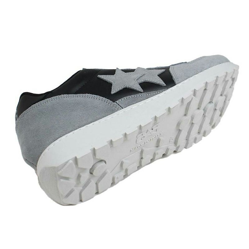 ツースター レディース レザースニーカー ブラック ライトグレー 4