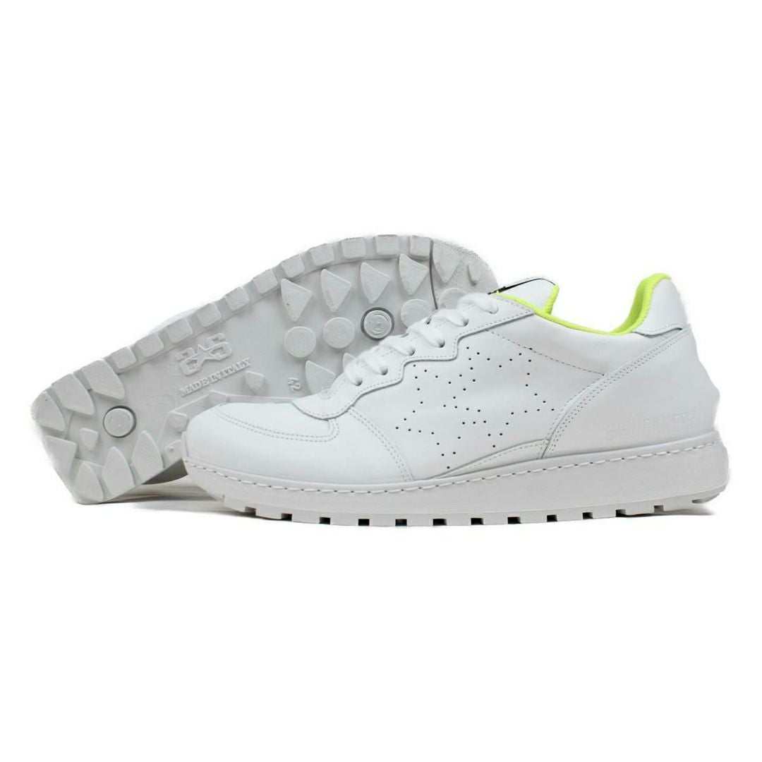 ツースター レディース レザースニーカー ホワイト イエロー 9