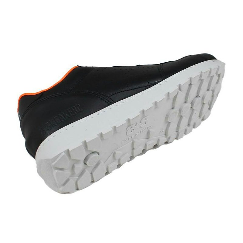 ツースター レディース レザースニーカー ブラック オレンジ 4