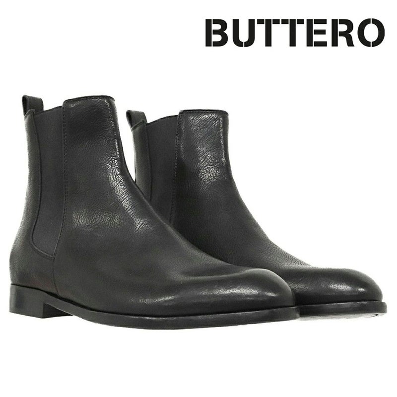 ブッテロ メンズ カジュアルシューズ ブラック