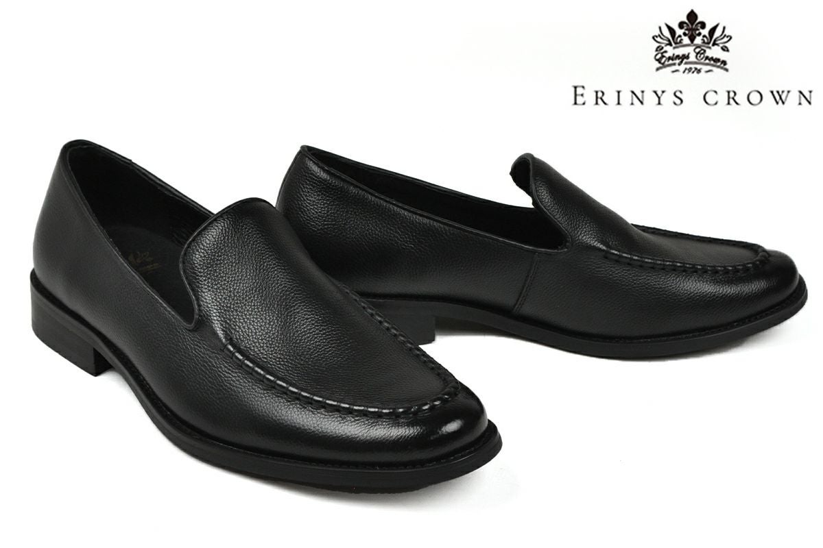 giunon ラウンドトゥローファー S ブラック エリニュスクラウン メンズ ドレスシューズ ヴァンプローファー ERINYS