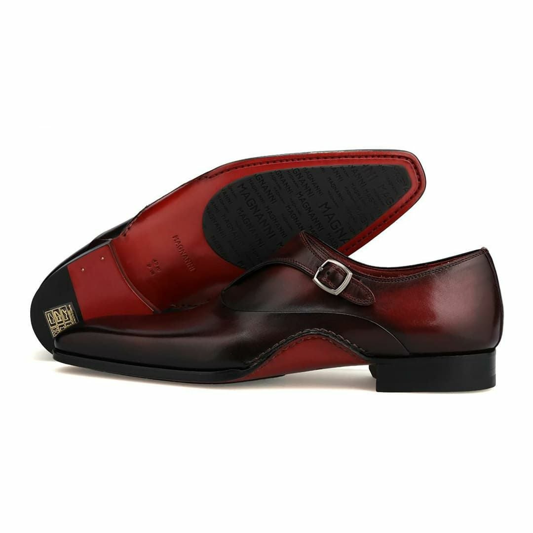 マグナーニ メンズ ドレスシューズ スリングバック ブラウン12