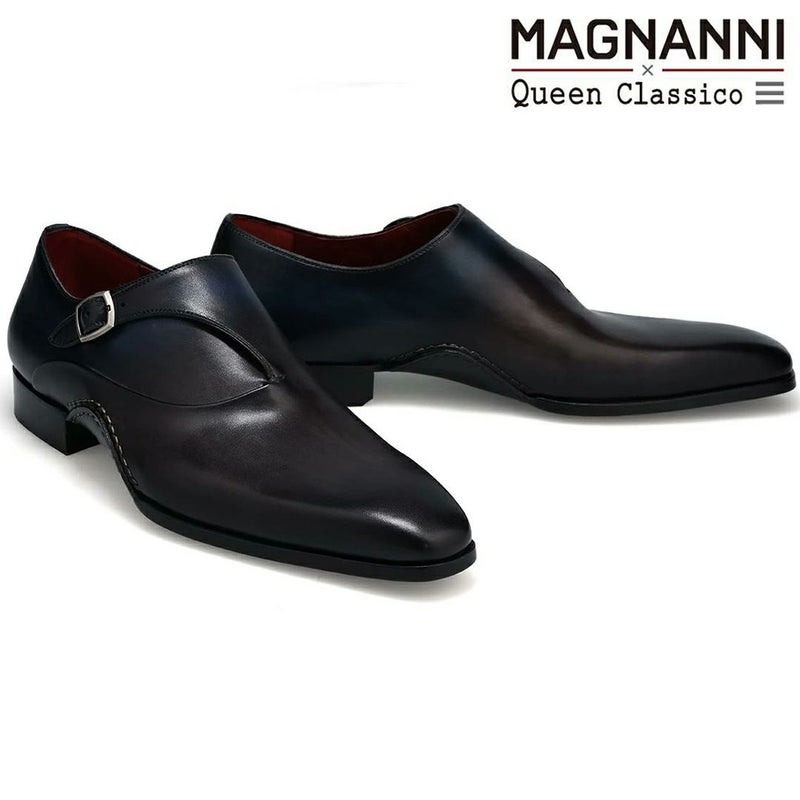 マグナーニ メンズ ドレスシューズ スリングバックブラック