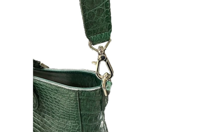  レザック バッグ クロコ トートバッグ CALON グリーン 国産(日本製) 5