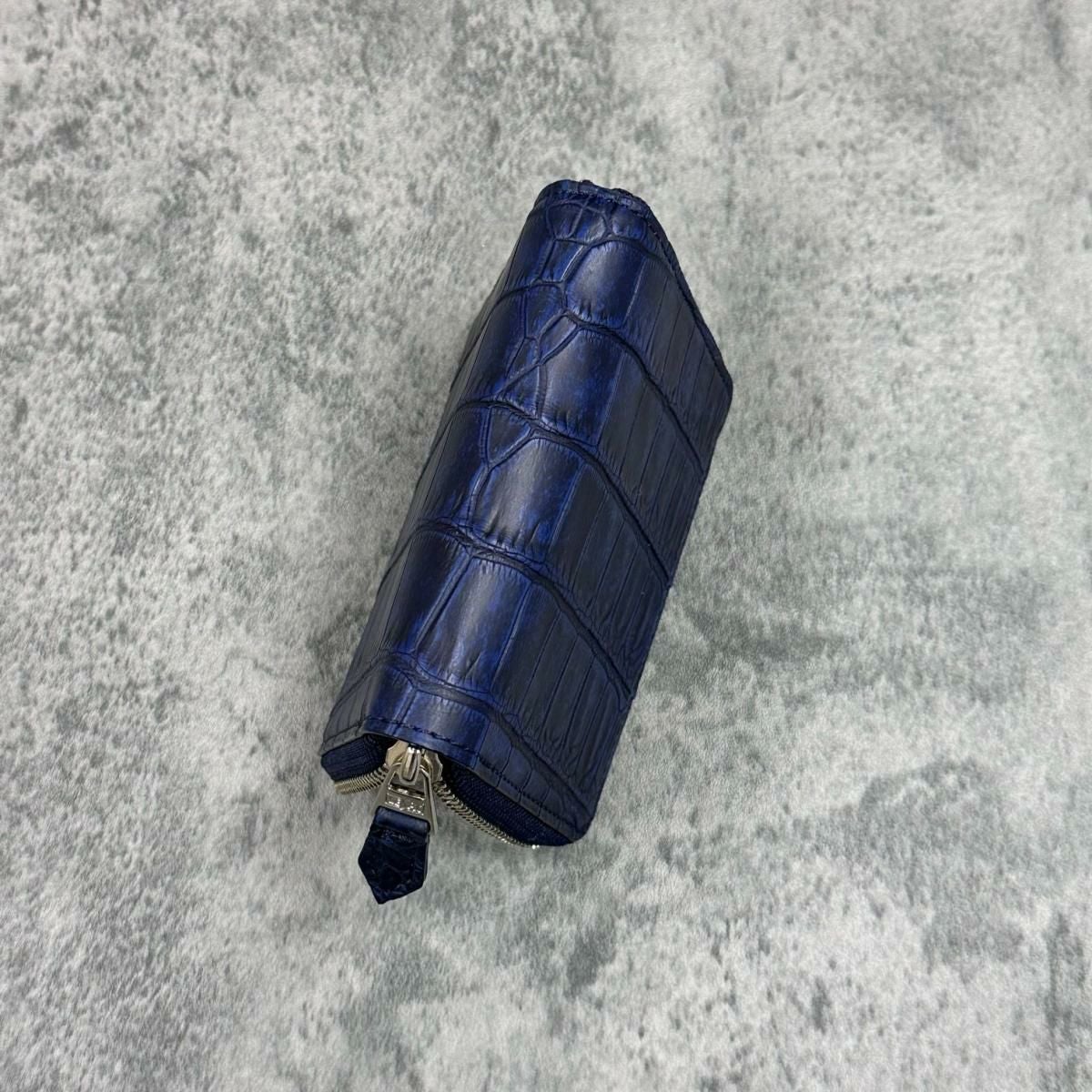レザック バッグ ワニ革ミドルウォレット アンティークネイビー 国産(日本製) 4
