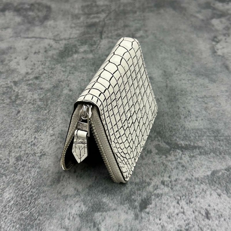 レザック バッグ ワニ革ミドルウォレット バニラ 国産(日本製)4