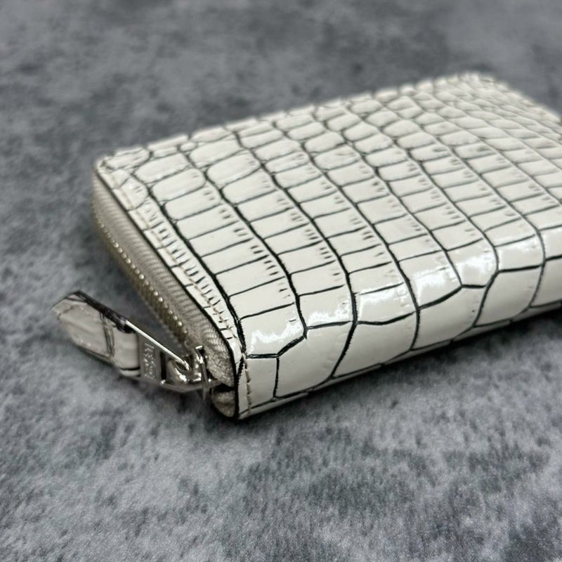 レザック バッグ ワニ革ミドルウォレット バニラ 国産(日本製)6