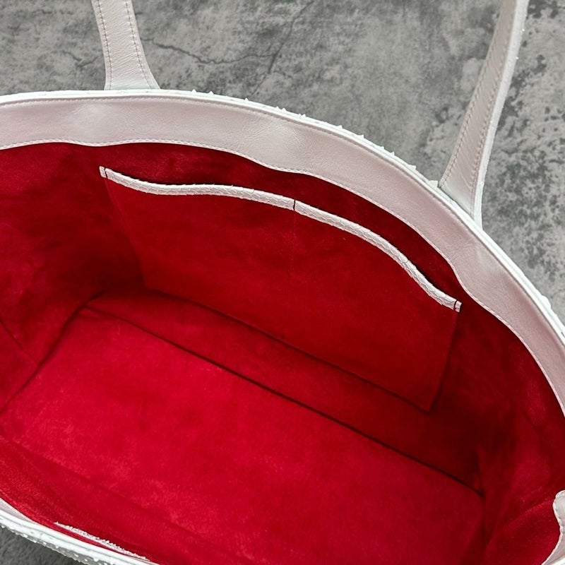 レザック バッグ パイソン トートバッグ ホワイト 国産(日本製)9.5