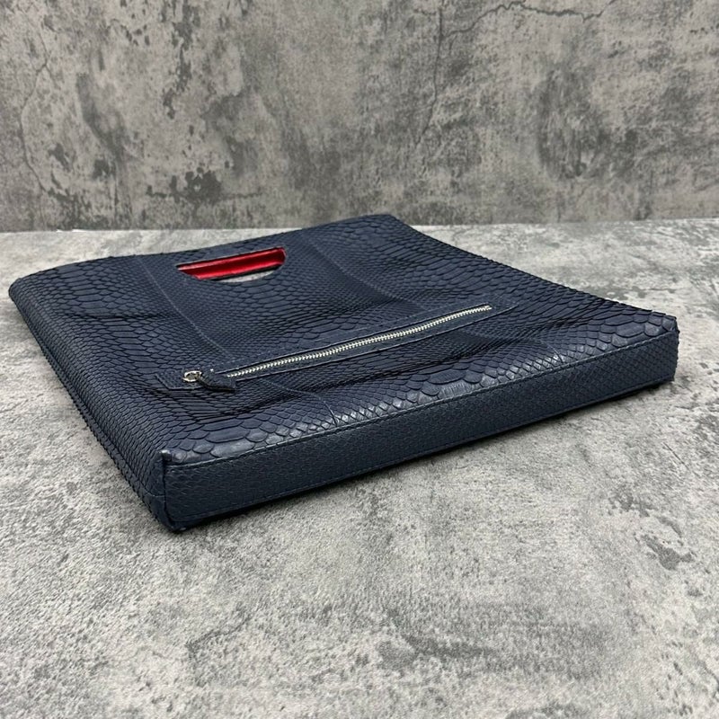 レザック バッグ パイソン トートバッグ ネイビー 国産(日本製) 5