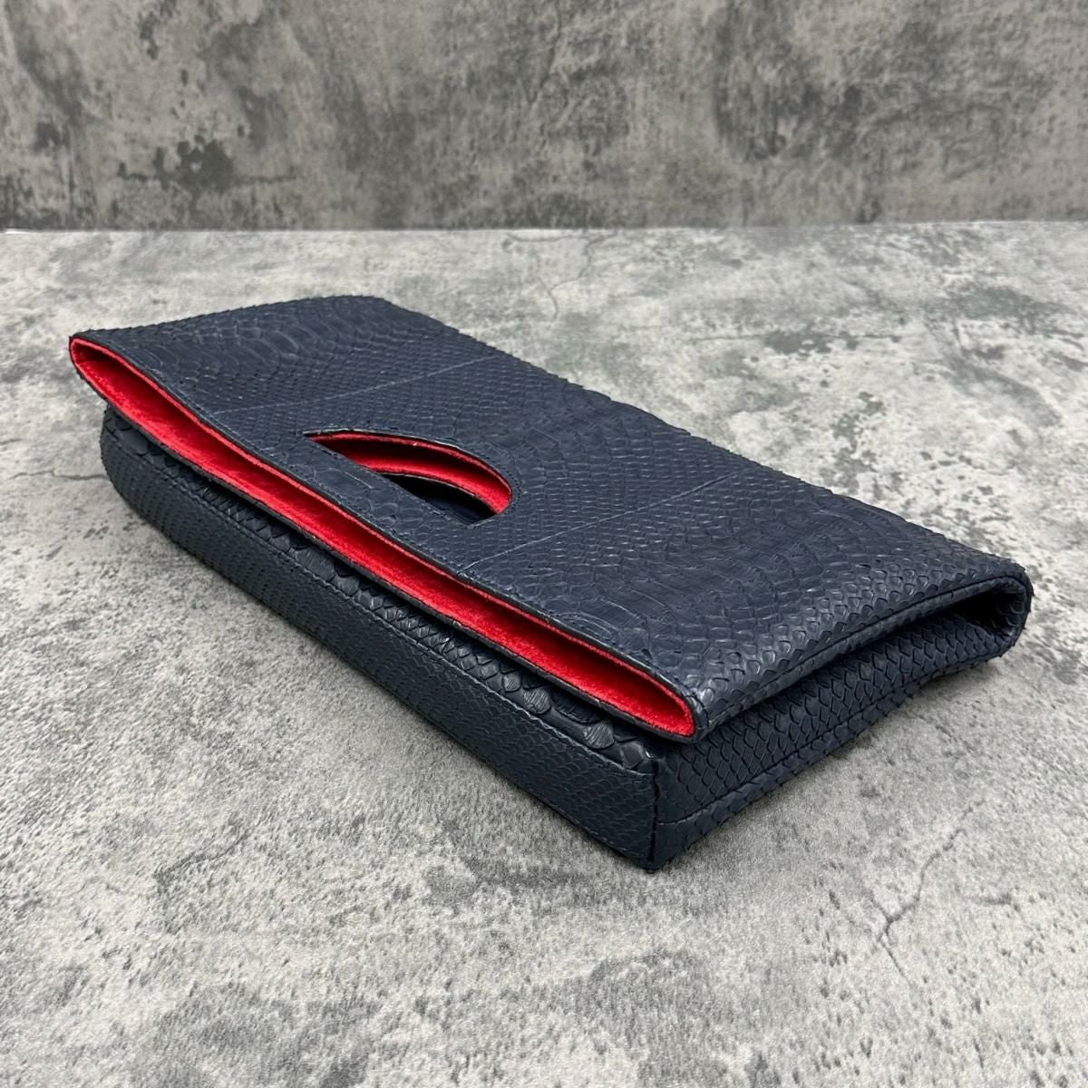 レザック バッグ パイソン トートバッグ ネイビー 国産(日本製) 6