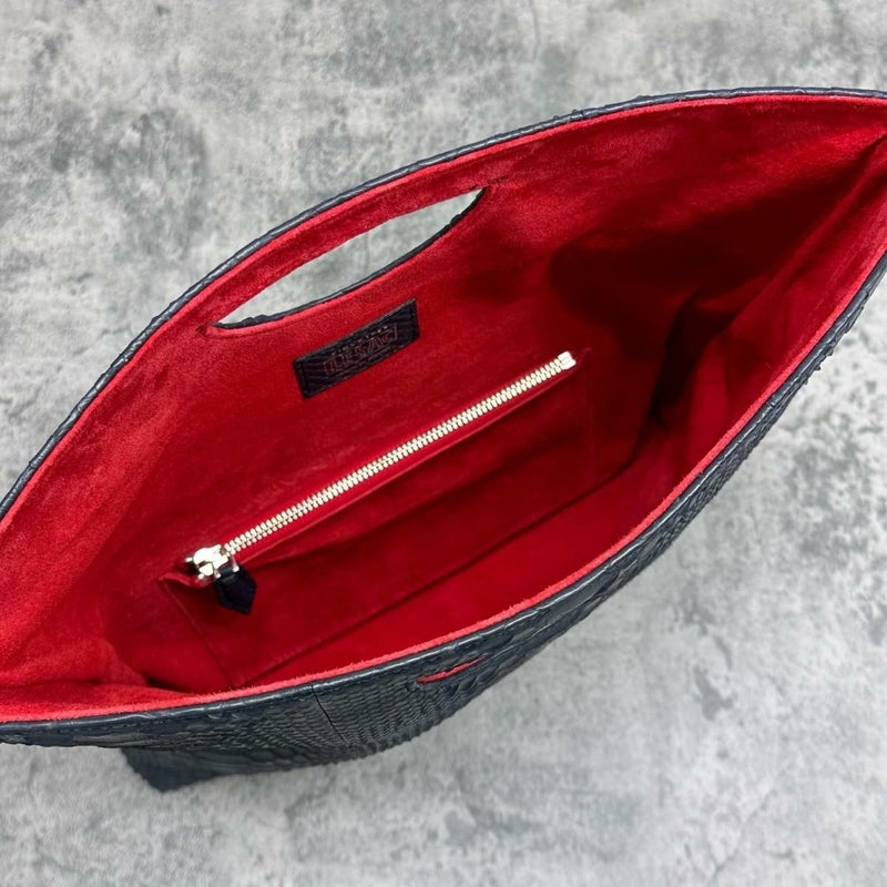 レザック バッグ パイソン トートバッグ ネイビー 国産(日本製) 7