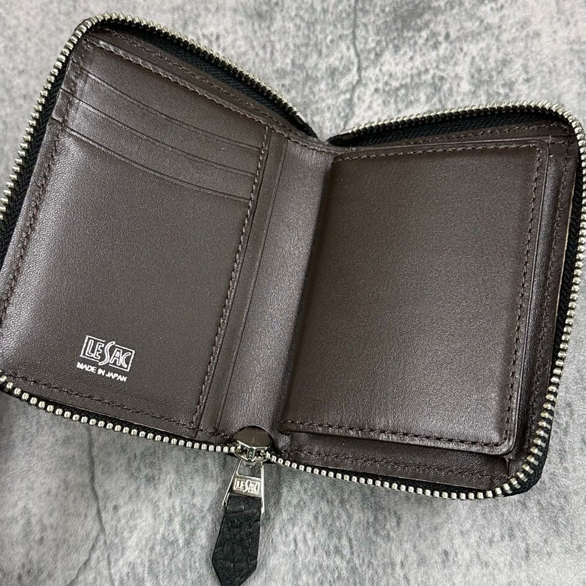 レザック 財布 エレファントミドルウォレット ブラック 国産(日本製