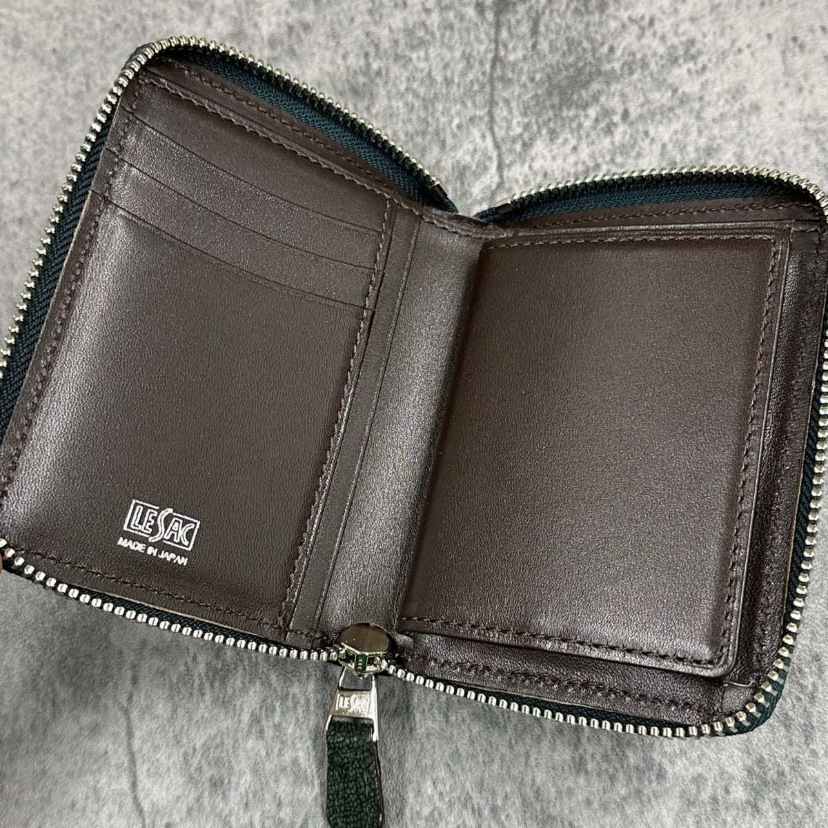 レザック 財布 エレファントミドルウォレット グリーン 国産(日本製
