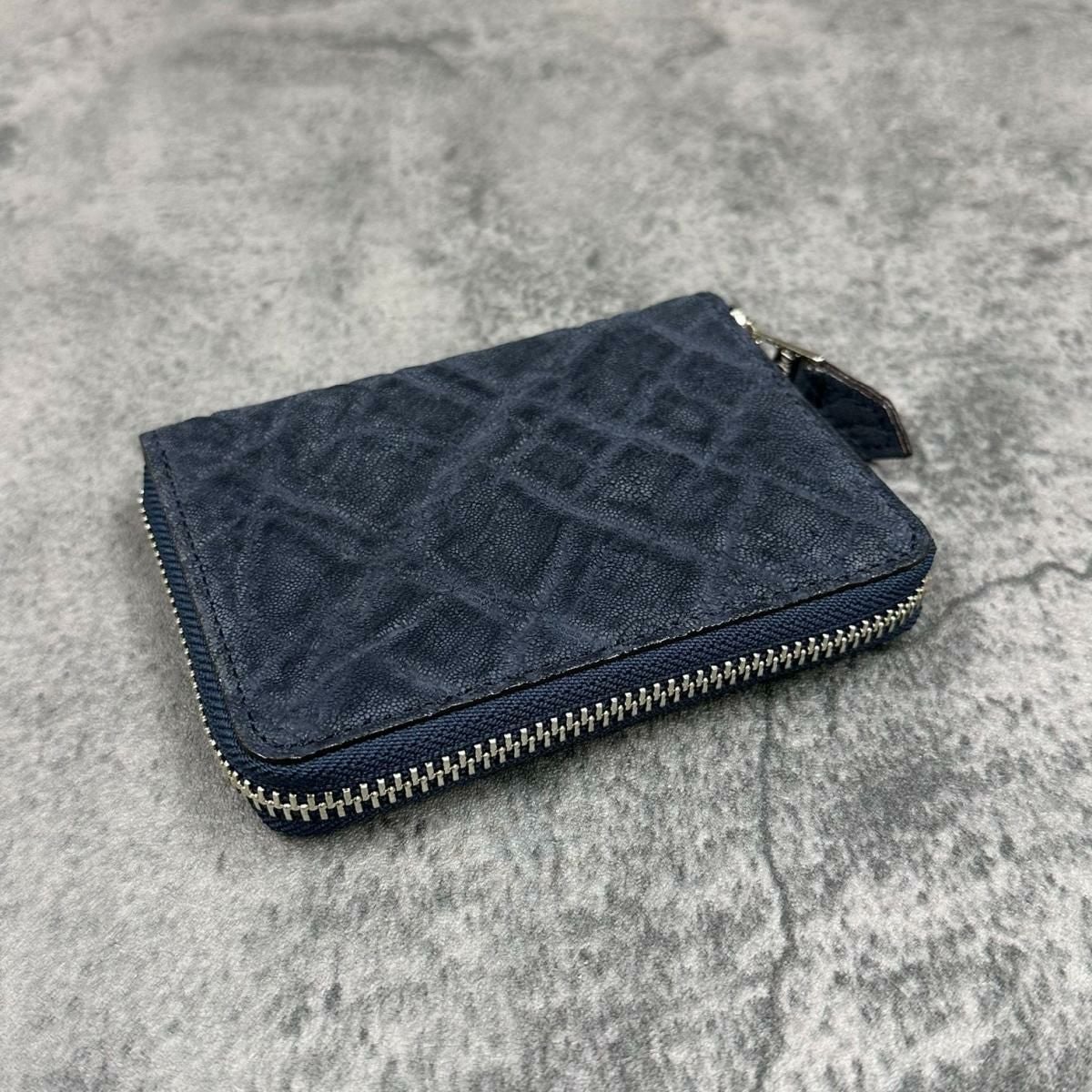 レザック 財布 エレファントミドルウォレット ネイビー 国産(日本製
