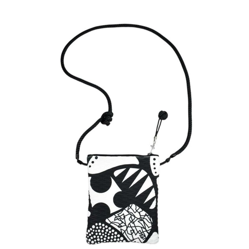 レーク バッグ アレ ドロップ ブラックホワイト イタリア製 L4K3　2