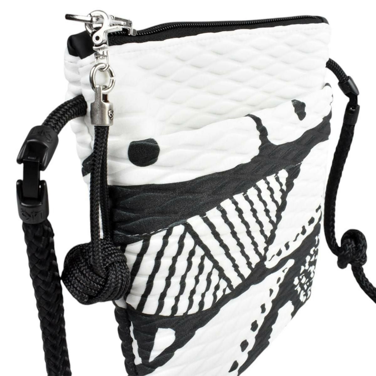 レーク バッグ アレ ドロップ ブラックホワイト イタリア製 L4K3　5