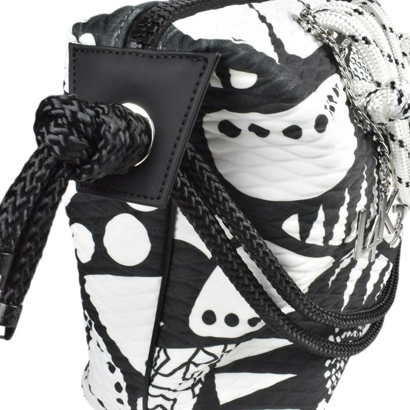 レーク バッグ クイーンレーク ドロップ ブラックホワイト イタリア製 L4K3　8