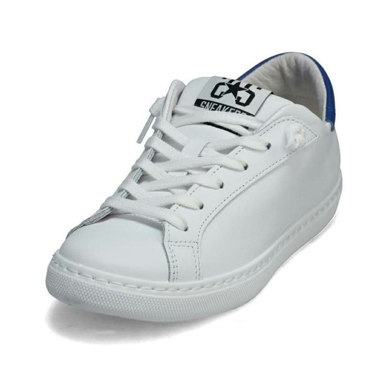 ツースター レディース レザースニーカー ホワイト ブルー イタリア製 2STAR 2s202w