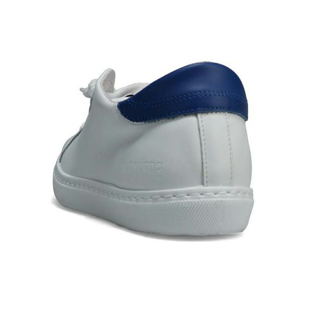 ツースター レディース レザースニーカー ホワイト ブルー イタリア製 2STAR 2s202w