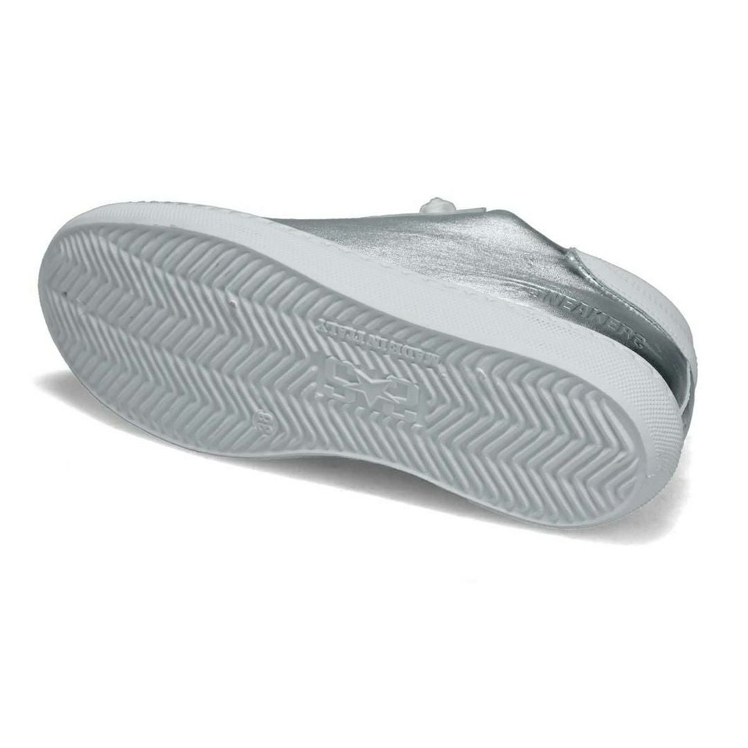  ツースター レディース レザースニーカー シルバー　ホワイト イタリア製 2STAR 2s203w