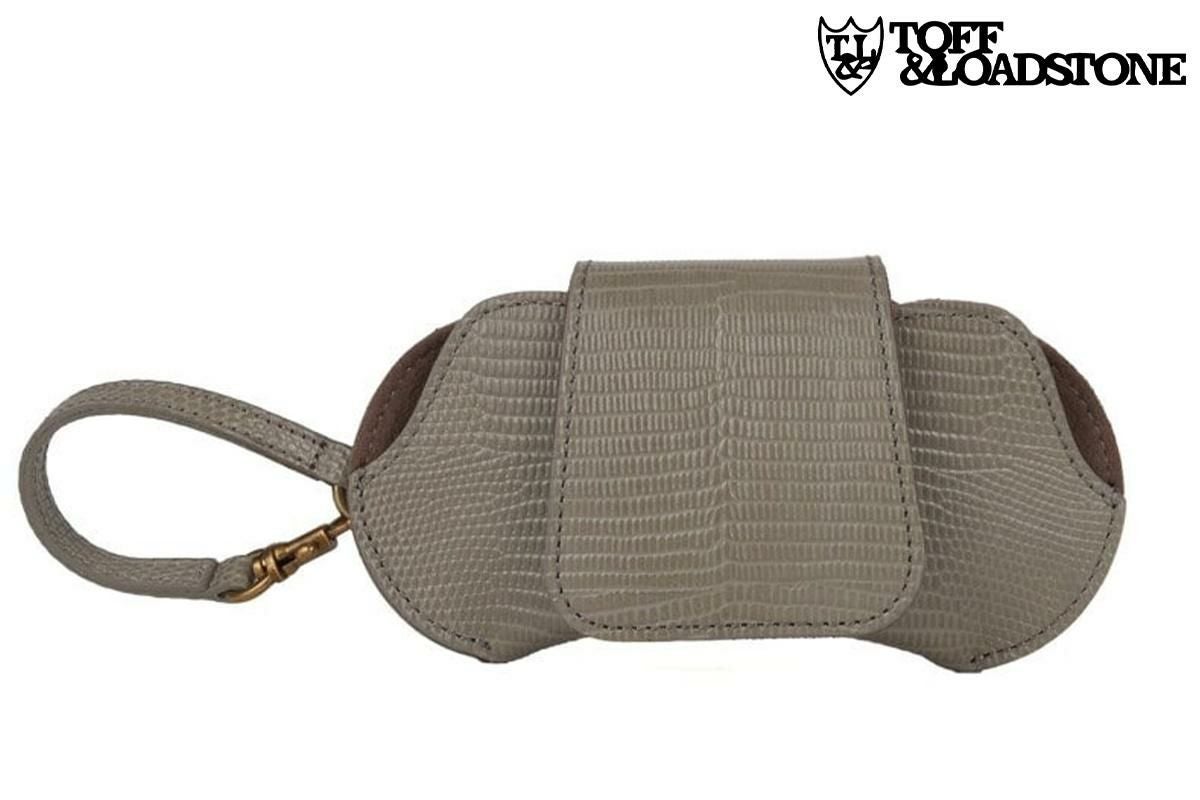 トフ＆ロードストーン アイウェアケース with ストラップ 国産(日本製) グレージュ　