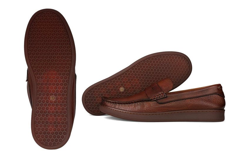 ラウディ メンズ カジュアルシューズ コインローファー ブラウン 5